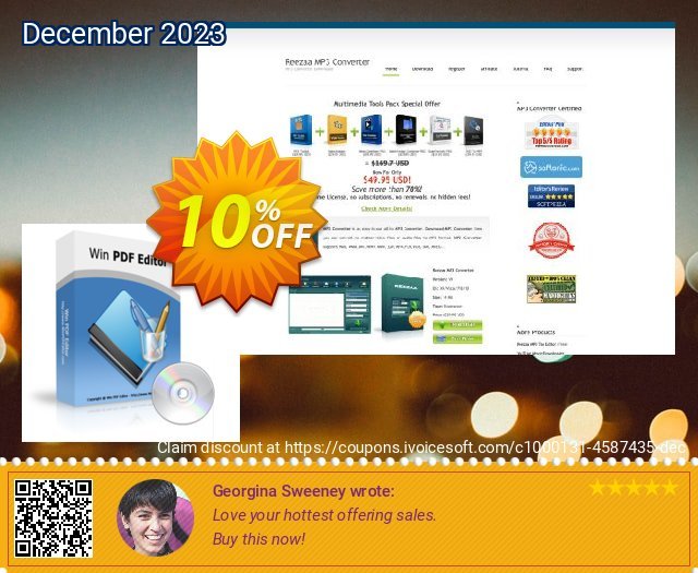 Reezaa WinPDFEditor genial Verkaufsförderung Bildschirmfoto