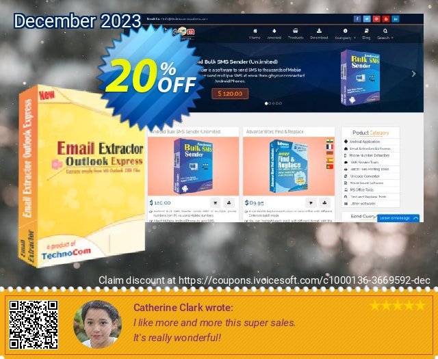 Email Extractor Outlook Express Spesial promo Screenshot