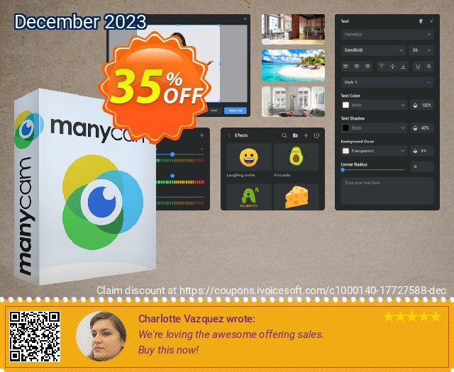 ManyCam Standard discount 35% OFF, 2022 National No Bra Day offering sales. 35% OFF ManyCam Standard, verified