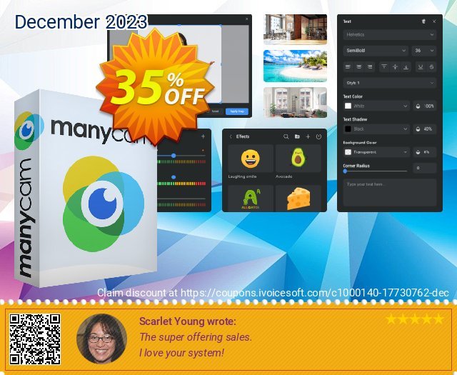 ManyCam Enterprise (2 Users) discount 35% OFF, 2023 April Fools Day discount. 35% OFF ManyCam Enterprise (2 Users), verified