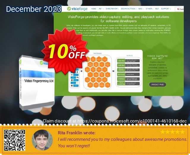 VisioForge Fingerprinting SDK discount 10% OFF, 2024 Resurrection Sunday offering sales. 10%