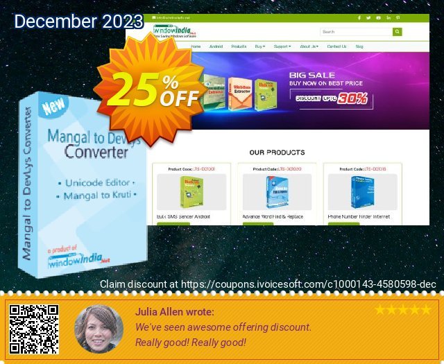 WindowIndia Mangal to DevLys Converter discount 25% OFF, 2024 Int' Nurses Day offering sales. Christmas OFF