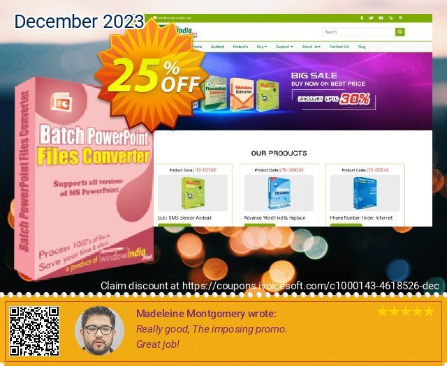 WindowIndia Batch PowerPoint File Converter discount 25% OFF, 2024 Easter promotions. Christmas OFF