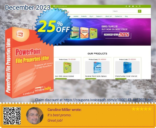 WindowIndia PowerPoint File Properties Editor Sonderangebote Ermäßigung Bildschirmfoto