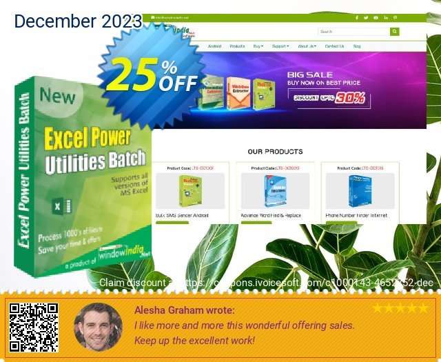 WindowIndia Excel Power Utilities Exzellent Promotionsangebot Bildschirmfoto