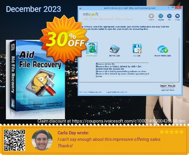 Aidfile recovery software marvelous voucher promo Screenshot