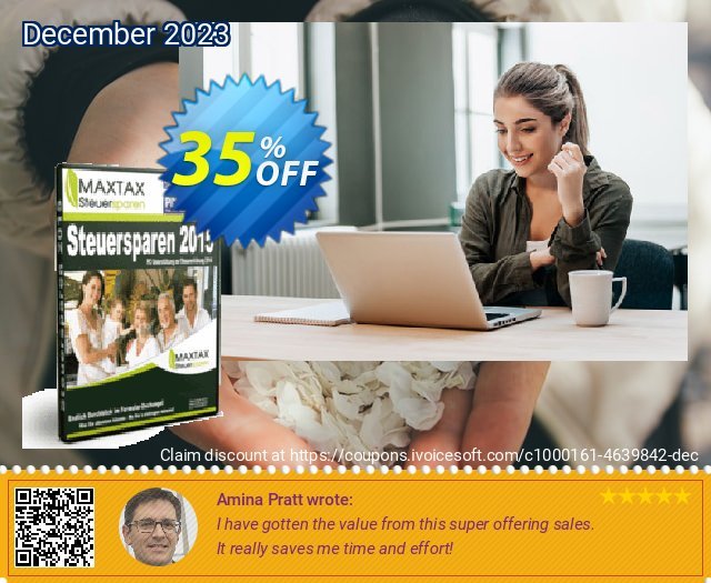 MAXTAX Steuersparen 2015 discount 35% OFF, 2022 Summer offering discount. NEUKUNDEN-AKTION 2015