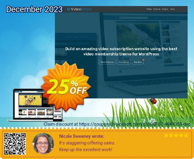VideoBoard WordPress Theme discount 25% OFF, 2022 Discovery Day offering sales. Customer Discount