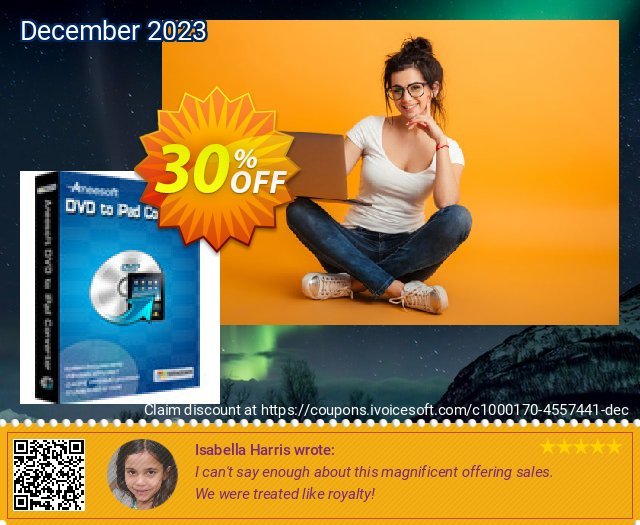 Aneesoft DVD to iPad Converter discount 30% OFF, 2024 April Fools' Day offering deals. Aneesoft DVD to iPad Converter big discount code 2024