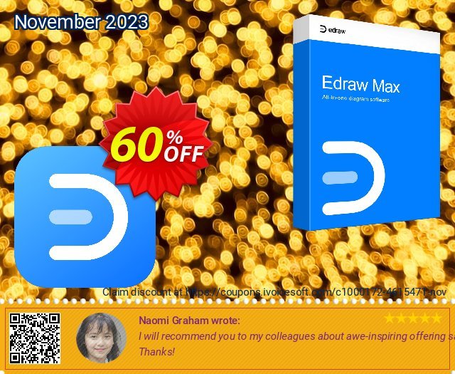 EdrawMax Lifetime License discount 60% OFF, 2023 Year-End offering sales. 10 dollar off for edraw max