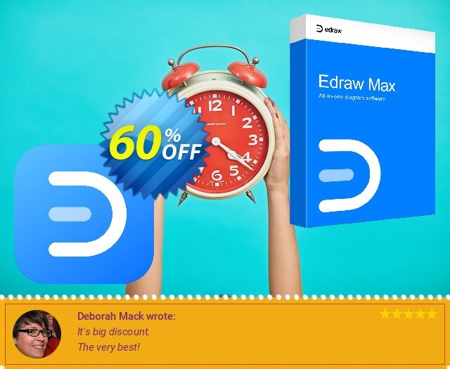 EdrawMax Lifetime License discount 60% OFF, 2024 Mother Day discount. 10 dollar off for edraw max