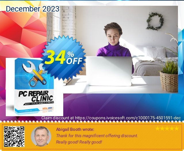 PC Repair Clinic discount 34% OFF, 2024 Working Day offering sales. $10 Discount