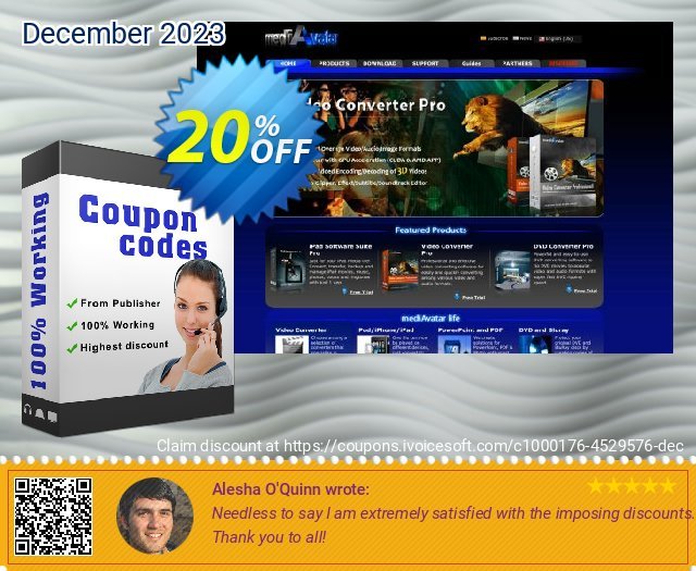 mediAvatar DVD to iPhone Converter 3 discount 20% OFF, 2024 April Fools' Day offering sales. mediAvatar DVD to iPhone Converter 3 impressive discounts code 2024