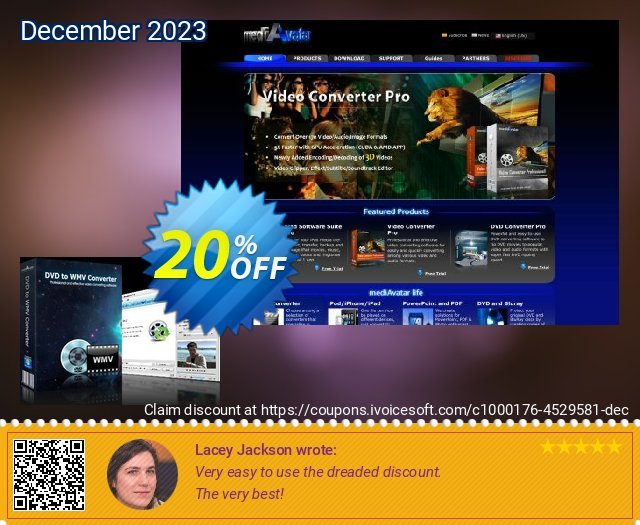 mediAvatar DVD to WMV Converter Exzellent Verkaufsförderung Bildschirmfoto