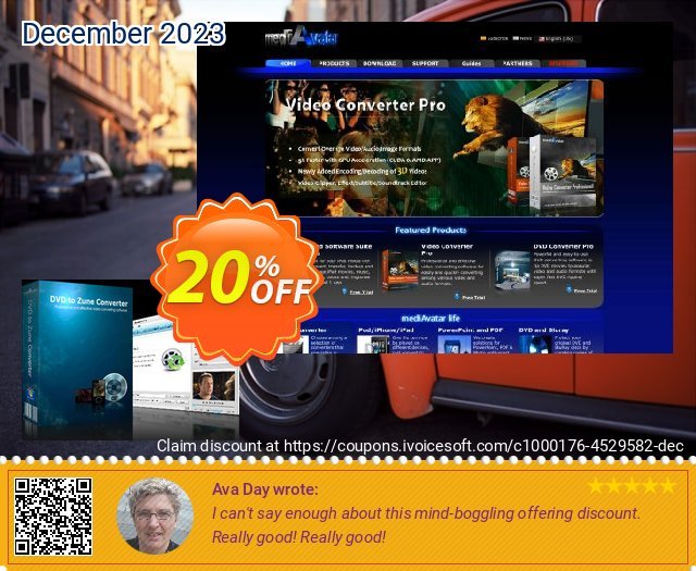 mediAvatar DVD to Zune Converter discount 20% OFF, 2022 Spring offering sales. mediAvatar DVD to Zune Converter wondrous promo code 2022
