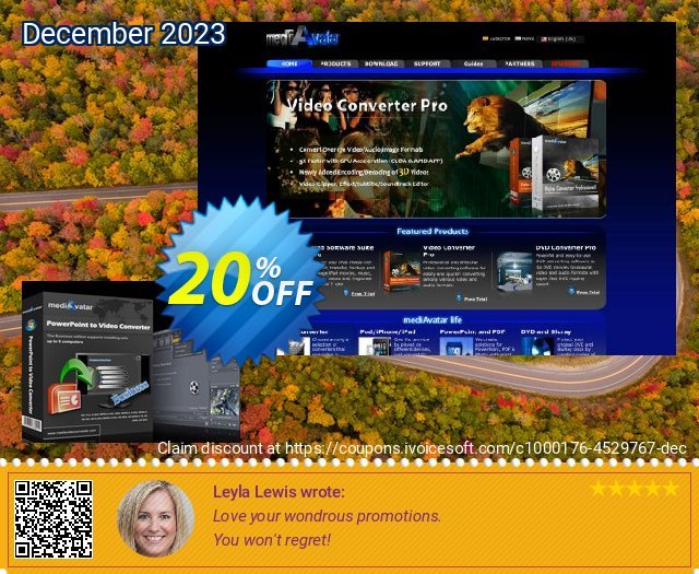 mediAvatar PowerPoint to Video Converter Business 驚くべき 促進 スクリーンショット