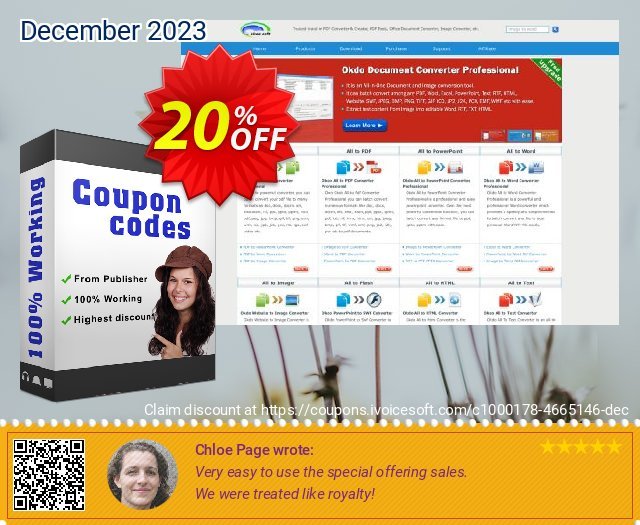 Okdo PowerPoint to Jpeg Converter ausschließlich Außendienst-Promotions Bildschirmfoto