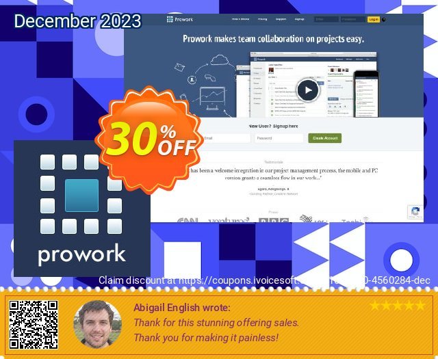 Prowork Enterprise Cloud 3 Months Plan verwunderlich Außendienst-Promotions Bildschirmfoto