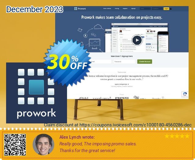 Prowork Enterprise Cloud Annual Plan mengagetkan kupon diskon Screenshot