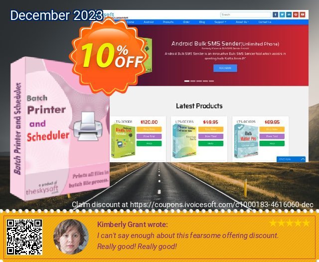 TheSkySoft Batch Printer and Scheduler geniale Außendienst-Promotions Bildschirmfoto