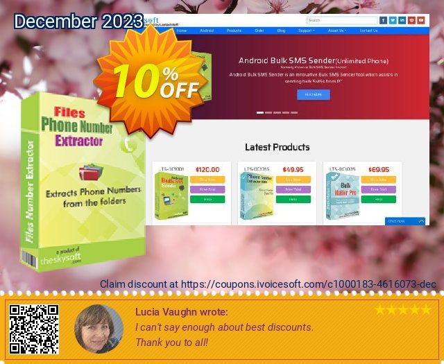 TheSkySoft Files Phone Number Extractor discount 10% OFF, 2024 April Fools' Day promo. 10%Discount