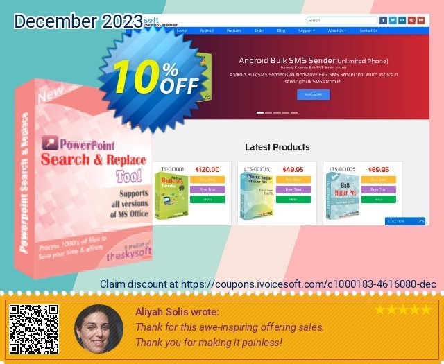 TheSkySoft PowerPoint Search and Replace Tool megah voucher promo Screenshot