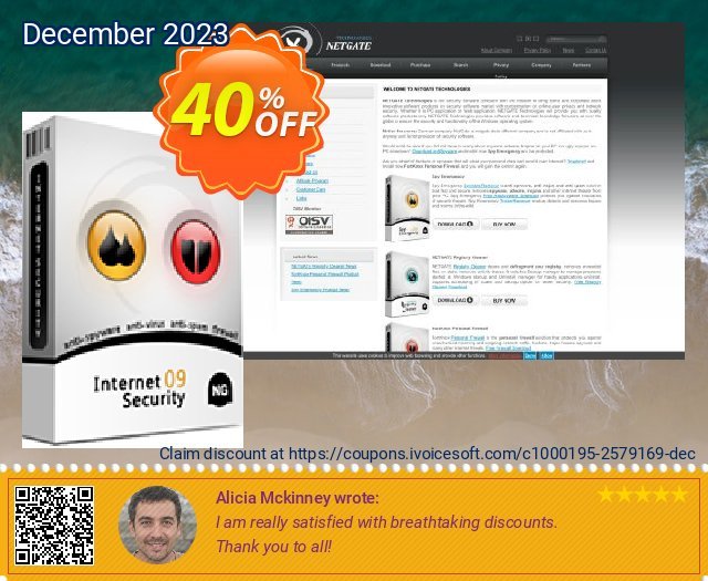 NETGATE Internet Security - License renewal for 2 years discount 40% OFF, 2022 Back to School offering sales. NETGATE Internet Security - License renewal for 2 years wonderful offer code 2022