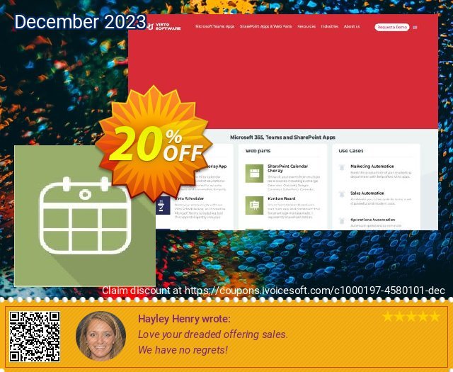 Virto Mini Calendar Exchange for SP2013 genial Verkaufsförderung Bildschirmfoto