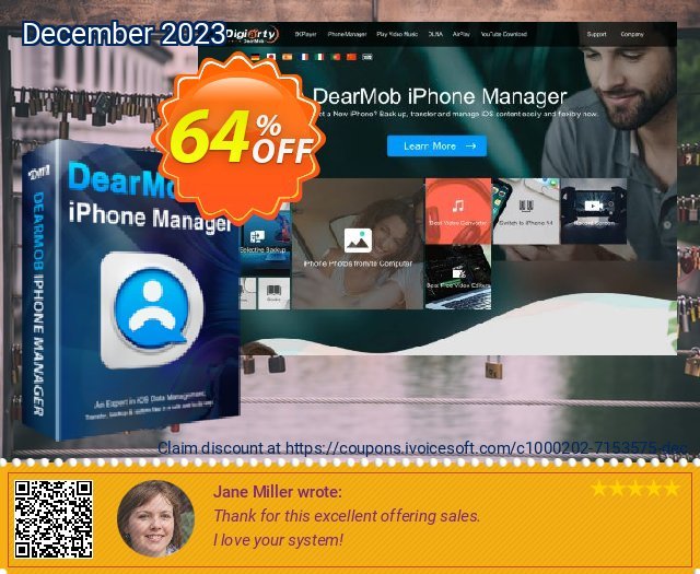 DearMob iPhone Manager (Lifetime Mac) discount 64% OFF, 2022 New Year's Day deals. DearMob iPhone Manager - Lifetime 1Mac imposing discounts code 2022