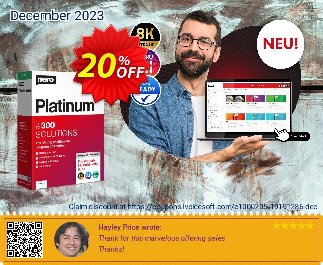 Nero Platinum 2023 discount 20% OFF, 2023 April Fools' Day deals. Nero Platinum 2023 exclusive discounts code 2023