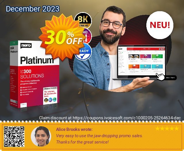 Nero Platinum Suite 2024 (Permanent license) discount 30% OFF, 2024 Daylight Saving discounts. 30% OFF Nero Platinum Suite 2024 (Permanent license), verified