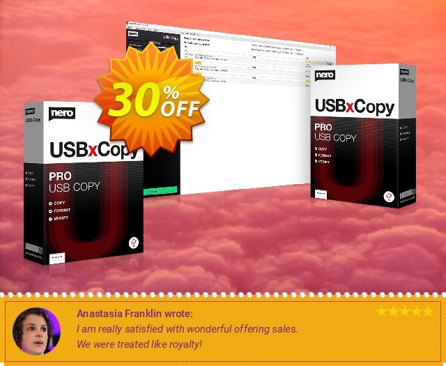 Nero USBxCopy 2024 discount 30% OFF, 2024 Spring offering sales. 30% OFF Nero USBxCopy 2024, verified