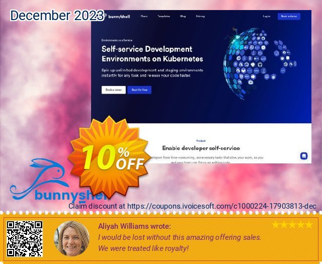 Bunnyshell Community discount 10% OFF, 2024 April Fools' Day offering sales. Community special deals code 2024