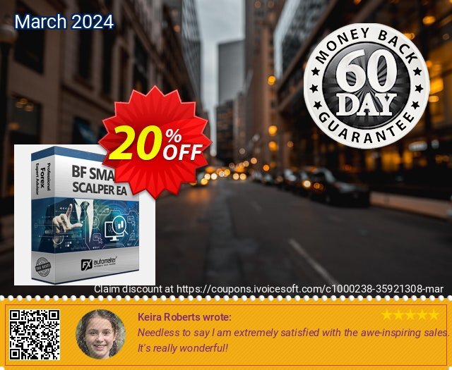 WallStreet BF Smart Scalper EA discount 20% OFF, 2024 Int' Nurses Day offer. BF Smart Scalper EA Stunning promo code 2024