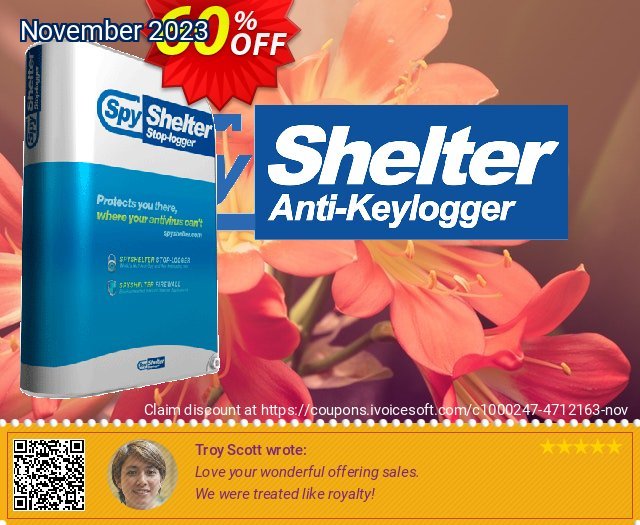 SpyShelter Silent Anti Keylogger discount 60% OFF, 2024 April Fools' Day offering deals. SpyShelter Silent Anti Keylogger - One Year License Amazing sales code 2024