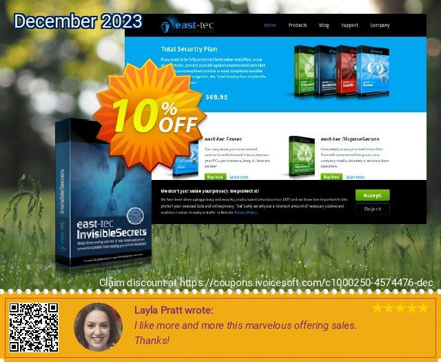 InvisibleSecrets Plan - Yearly Subscription Exzellent Promotionsangebot Bildschirmfoto