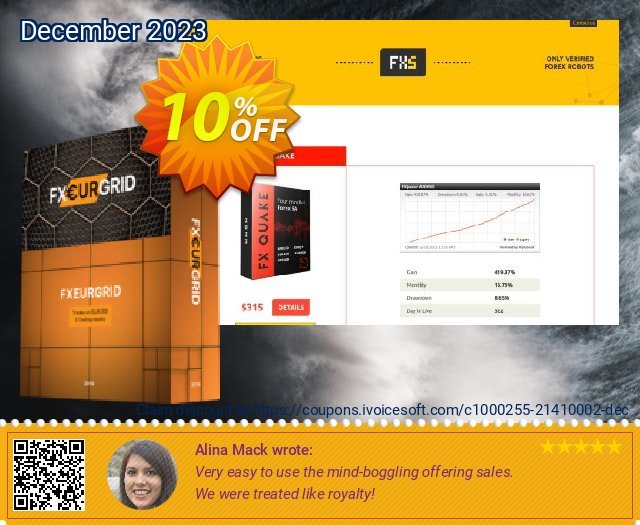FXEURGrid discount 10% OFF, 2022 Memorial Day promo sales. FXEURGrid special offer code 2022