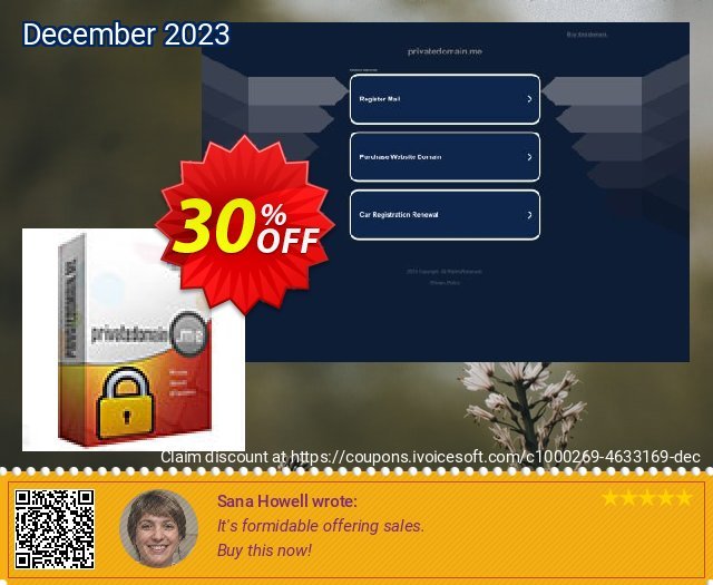 Privatedomain.me - Unlimited Subscription Package (3 years) erstaunlich Nachlass Bildschirmfoto