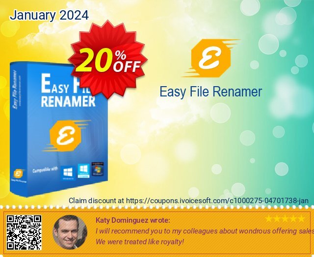 Easy File Renamer (1 year) discount 20% OFF, 2024 Resurrection Sunday discounts. 20% OFF SORCIM Easy File Renamer (1 year), verified