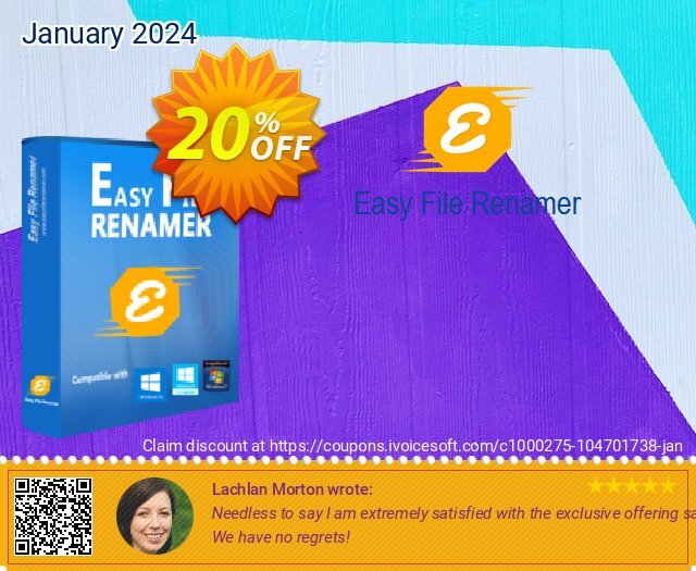 Easy File Renamer Business (1 year) discount 20% OFF, 2024 Resurrection Sunday offering sales. 20% OFF Easy File Renamer Business (1 year), verified