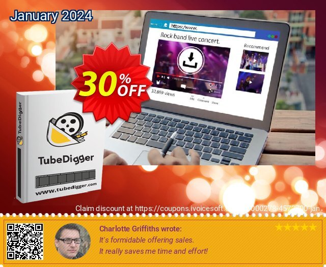 TubeDigger discount 30% OFF, 2024 Women Day offering sales. TubeDigger impressive discount code 2024