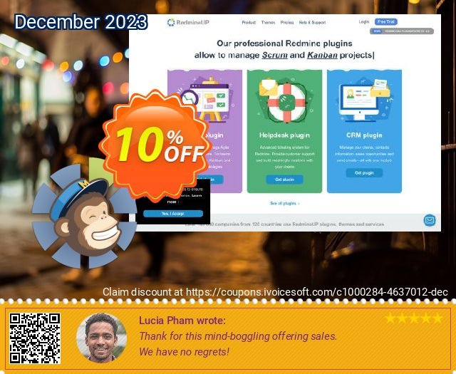 Redmine MailChimp plugin marvelous voucher promo Screenshot