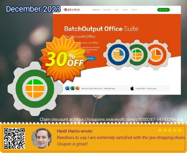 BatchOutput XLS Sonderangebote Diskont Bildschirmfoto