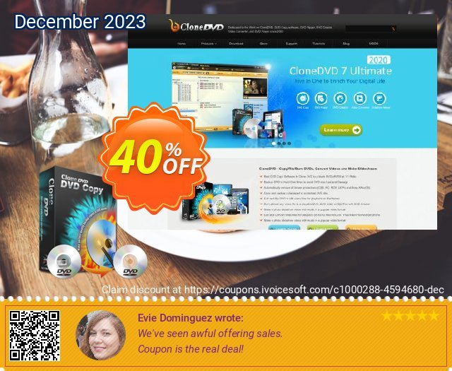 CloneDVD DVD Copy 2 years/1 PC marvelous voucher promo Screenshot
