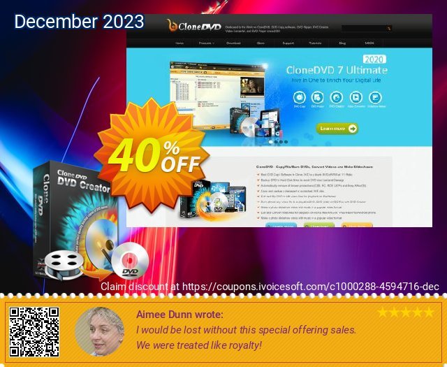 CloneDVD DVD Creator 3 years/1 PC discount 40% OFF, 2024 April Fools' Day offering deals. CloneDVD DVD Creator 3 years/1 PC marvelous promo code 2024