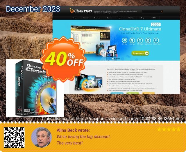 CloneDVD 7 Ulitimate 2 years/1 PC discount 40% OFF, 2024 Spring offering sales. CloneDVD 7 Ulitimate 2 years/1 PC stunning discount code 2024