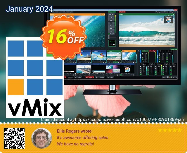 vMix 4K discount 16% OFF, 2023 Library Lovers Month offering sales. 10% OFF vMix 4K, verified