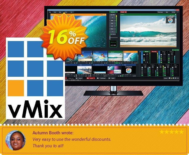 vMix 4K discount 16% OFF, 2024 Spring offering sales. 10% OFF vMix 4K, verified