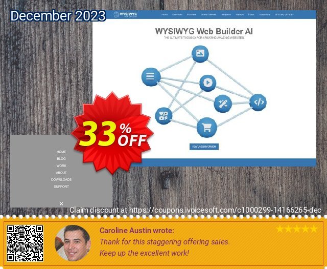 Get 33% OFF Sticky Fullscreen Menu Extension for WYSIWYG Web Builder promo