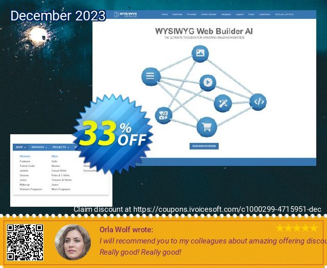 Bootstrap Mega Menu Extension for WYSIWYG Web Builder 令人惊讶的 折扣 软件截图